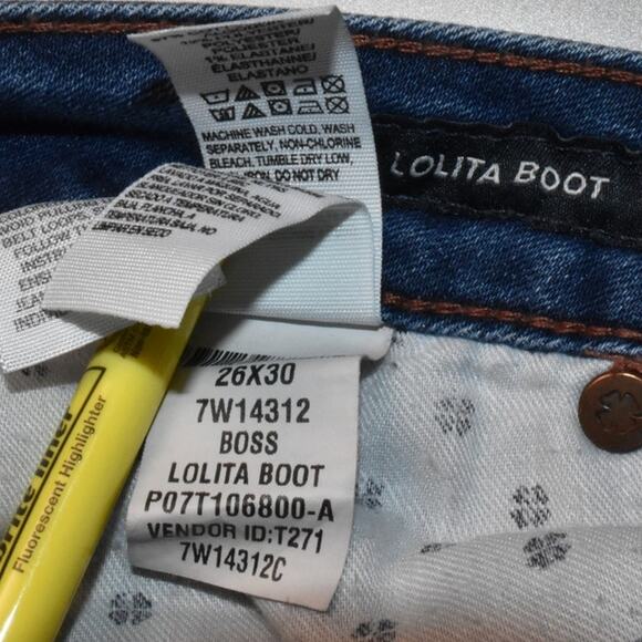 Lucky Brand Lolita Boot Cut Women's 2/26 Western Distressed Denim Jeans - Picture 9 of 11